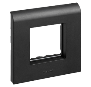 Legrand Myrius 2M Black Plate With Frame, 6732 22